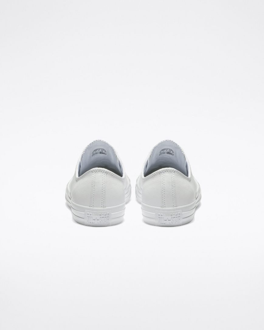 Men's Converse Chuck Taylor All Star Leather Low Top Shoes White | AU 43C9EZ